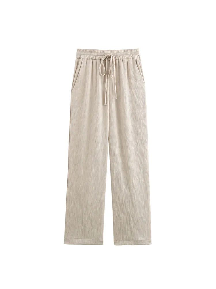 2026 Women’s Casual Blazer & Wide Leg Pants Set – Double Breasted Office Suit - Image 4