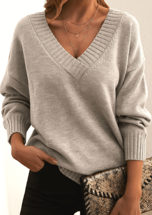 Women's Relaxed Fit Knit Sweater – Soft & Elegant