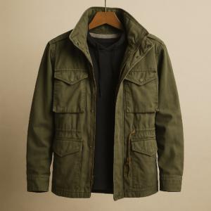 Men's Military Style Jacket Structured Autumn Winter