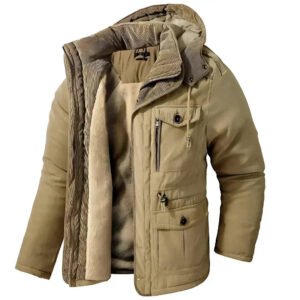 Men's Thermal Winter Parka - Weatherproof Outdoor Cold Coat
