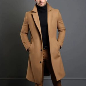 Men's Formal Trench Overcoat | Sharp Tailored Look