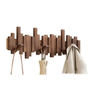 Foldable Wooden Wall Hooks for Entryway & Bedroom