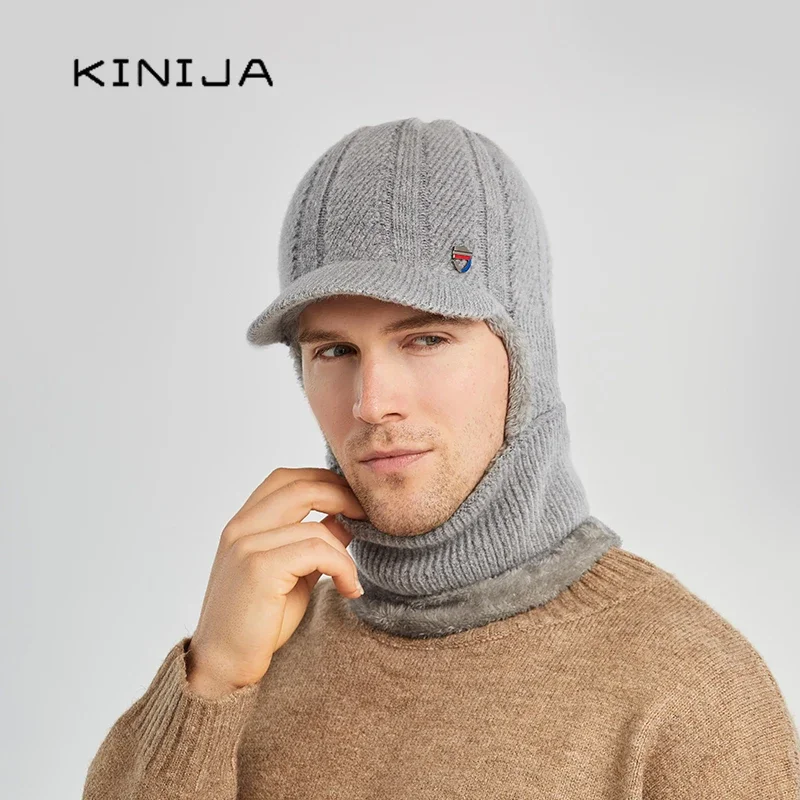 Men’s Wool Balaclava Ski Hat Windproof Warm Knit Beanie - Image 2