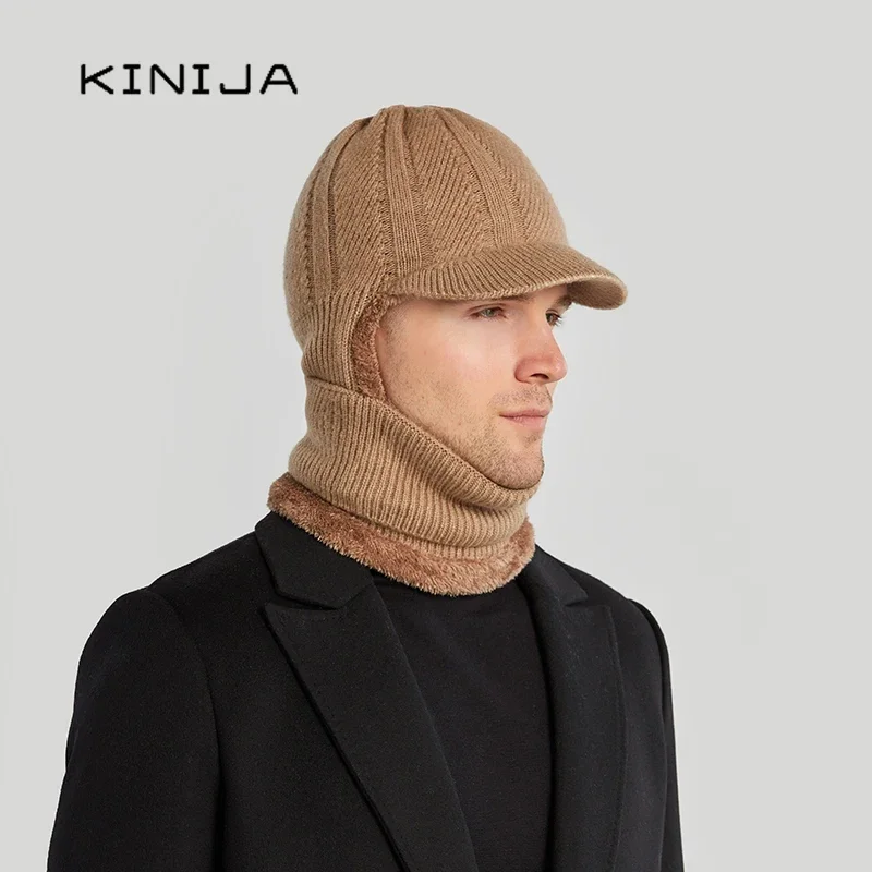 Men’s Wool Balaclava Ski Hat Windproof Warm Knit Beanie - Image 5