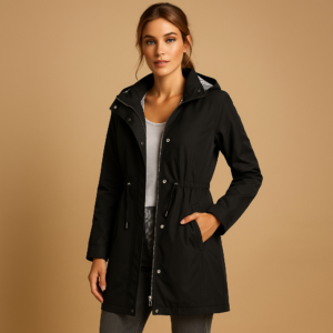 Women's Waterproof Hooded Windbreaker Jacket for Outdoors