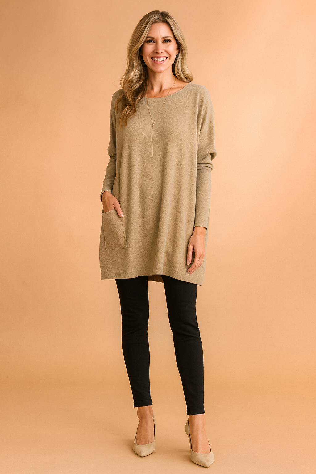 Relaxed Fit Women's Jumper with Pockets - Casual Style - Image 5