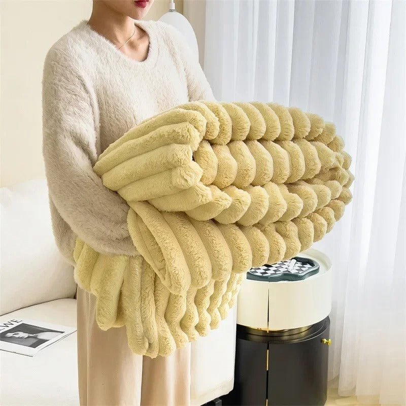 Cozy Flannel Throw Blanket for Sofa and Bed Decor - Image 3