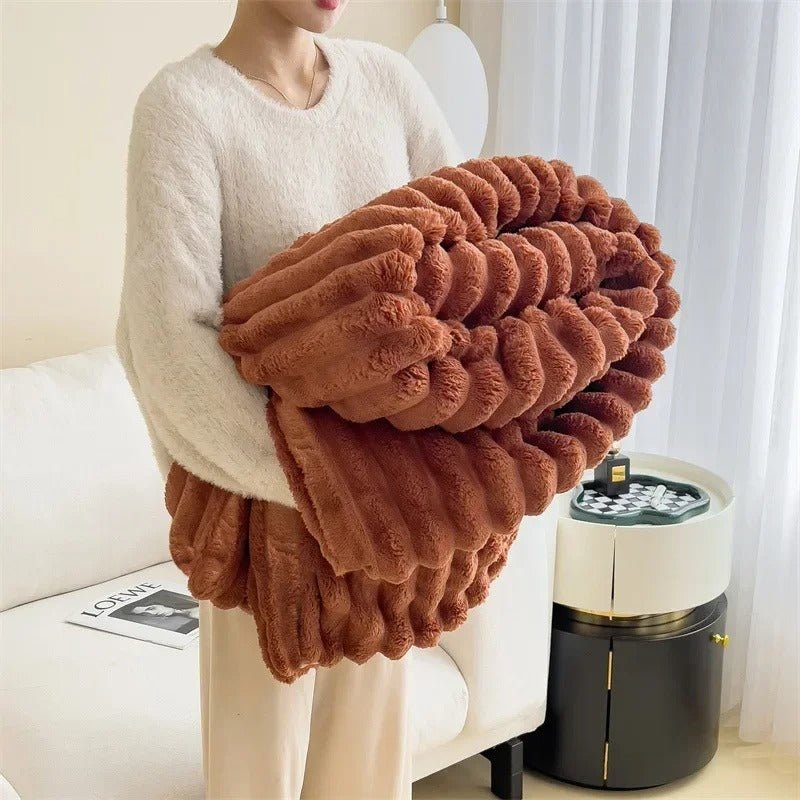 Cozy Flannel Throw Blanket for Sofa and Bed Decor - Image 10