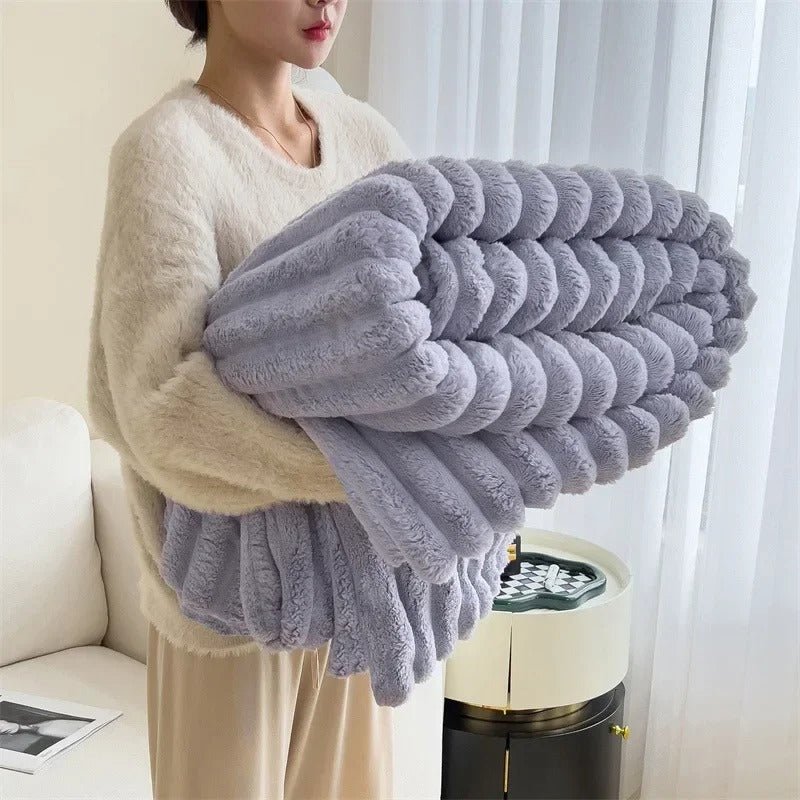 Cozy Flannel Throw Blanket for Sofa and Bed Decor - Image 6