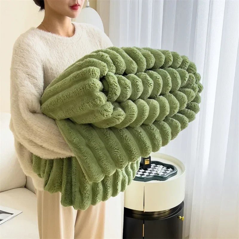 Cozy Flannel Throw Blanket for Sofa and Bed Decor - Image 7