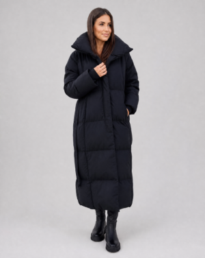 Ladies Insulated Long Quilted Coat Cold Weather