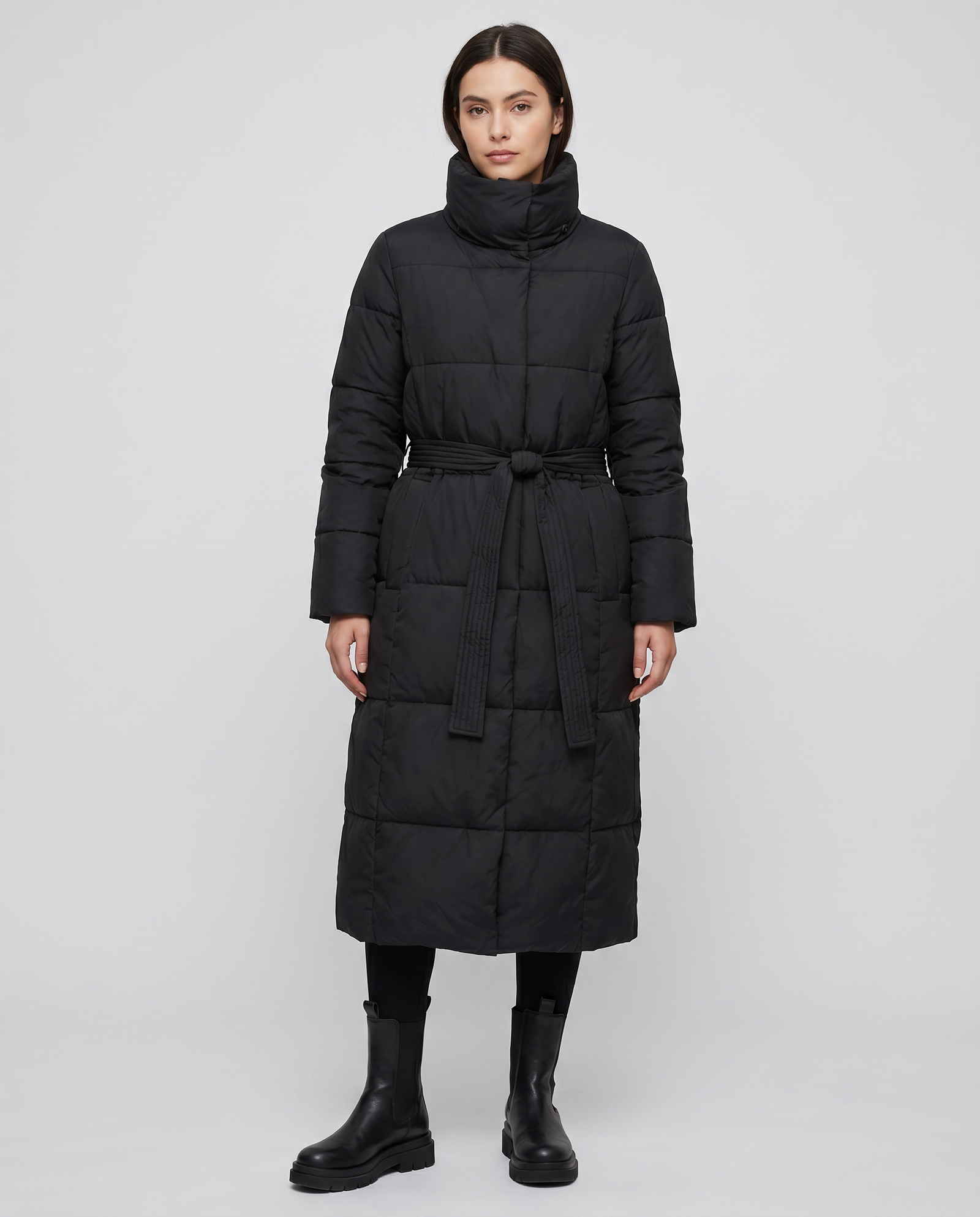 Ladies Insulated Long Quilted Coat Cold Weather - Image 6