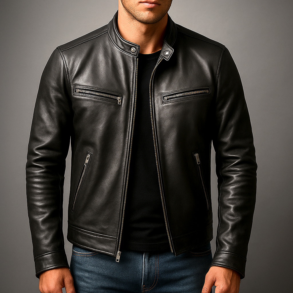 Men's Leather Jacket Genuine Vintage Tailored Fit - Image 7
