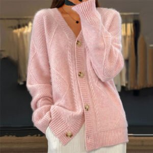Ladies Soft Knit Cardigan | Versatile Wool Blend Layer