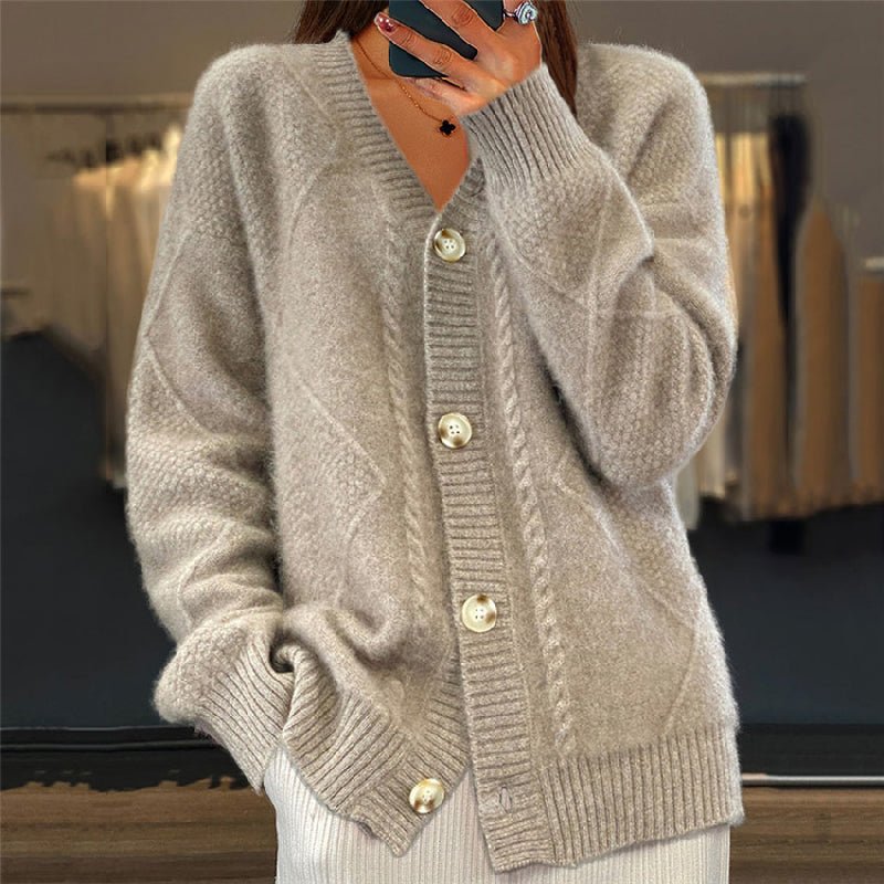 Ladies Soft Knit Cardigan | Versatile Wool Blend Layer - Image 2