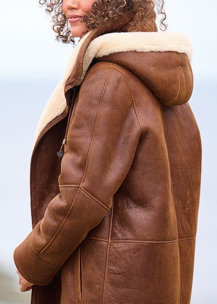 Ladies' Warm Faux Suede Sherpa Outerwear - Image 2