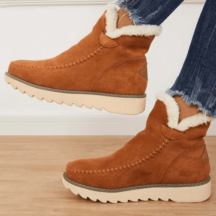 Women's Warm Fleece Lined Ankle Boots - Water Resistant - Image 4