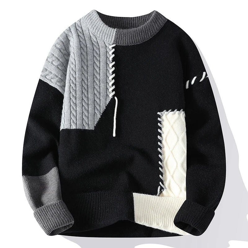 Men's Multi-Color Knit Pullover Casual Warm - Image 3