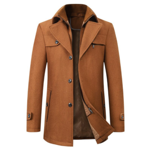 Men's Winter Topcoat Wool Blend Formal Style