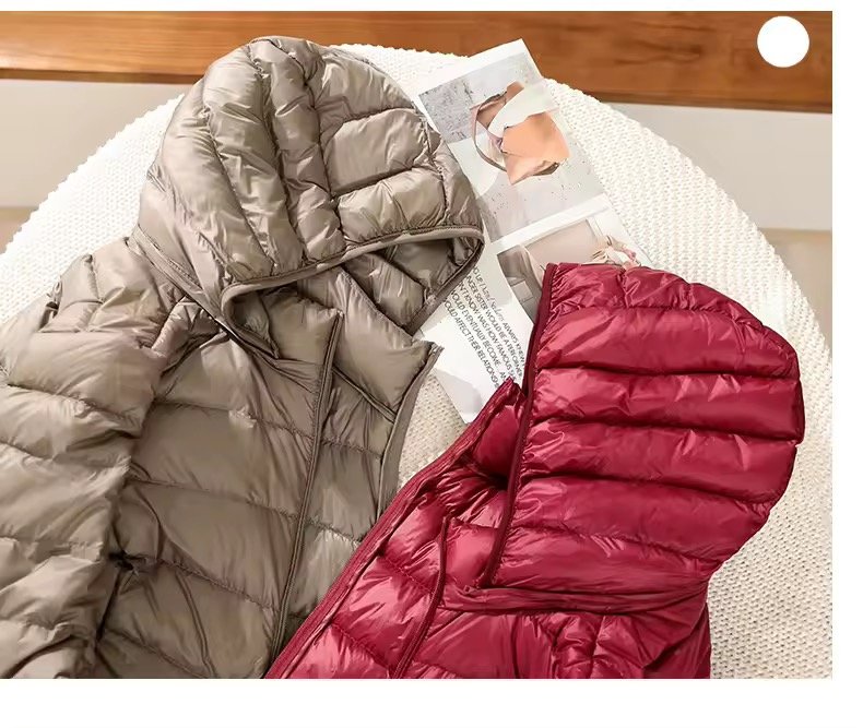 Ladies Longline Hooded Puffer Coat for Winter - Image 8