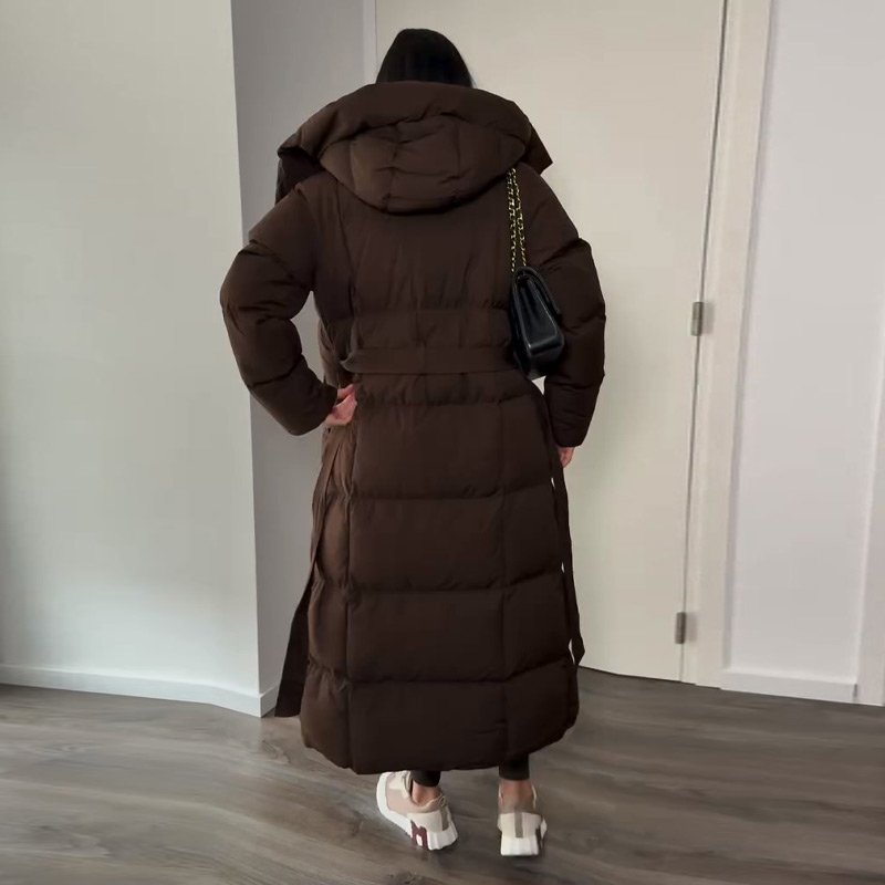 Ladies Insulated Long Quilted Coat Cold Weather - Image 12