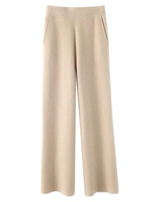 Soft Cashmere Trousers for Women - High-Waisted Comfort