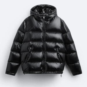 Durable Men's Puffer Coat for Cold Wet Weather