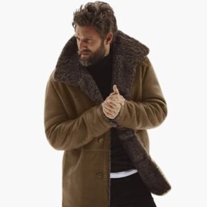 Men's Jacket Fleece Lined Button Closure Winter