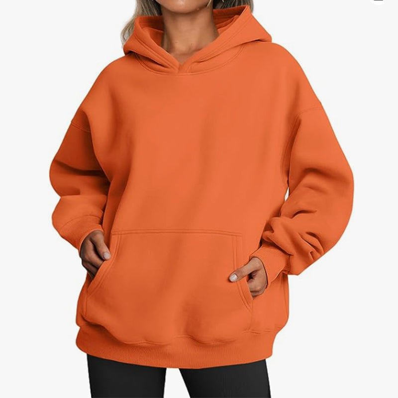 Women's Hoodie Soft Fleece Dropped Shoulder Cozy - Image 2