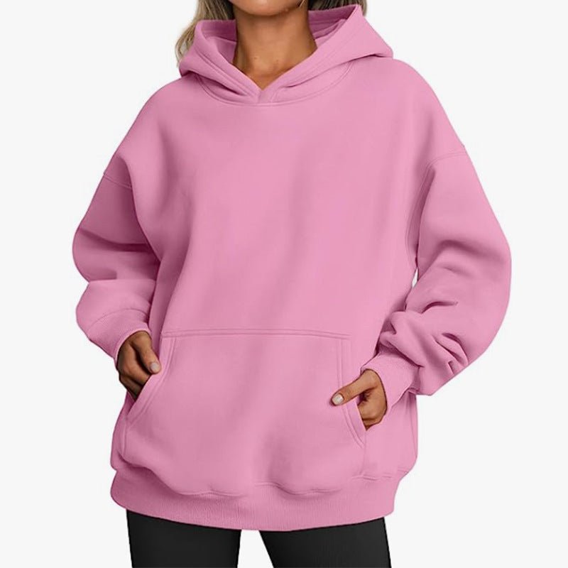 Women's Hoodie Soft Fleece Dropped Shoulder Cozy - Image 6
