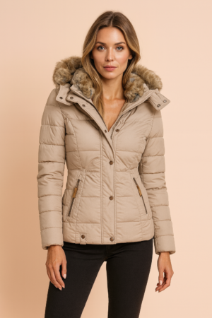 Women's Quilted Winter Coat | Warm Hooded Outerwear