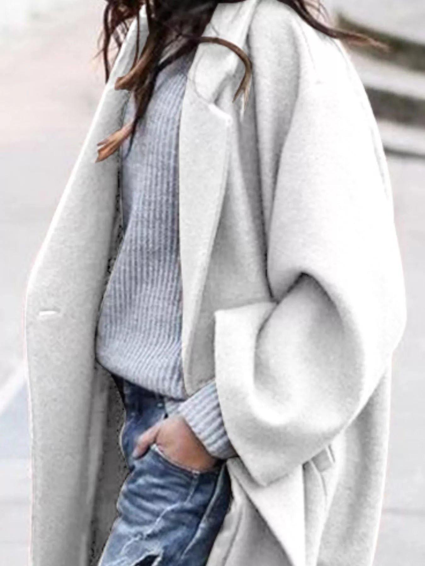 Women's Trench Coat - Relaxed Fit Full-Length Collared Style - Image 12