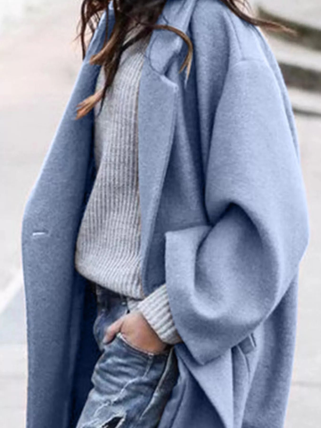Women's Trench Coat - Relaxed Fit Full-Length Collared Style - Image 10