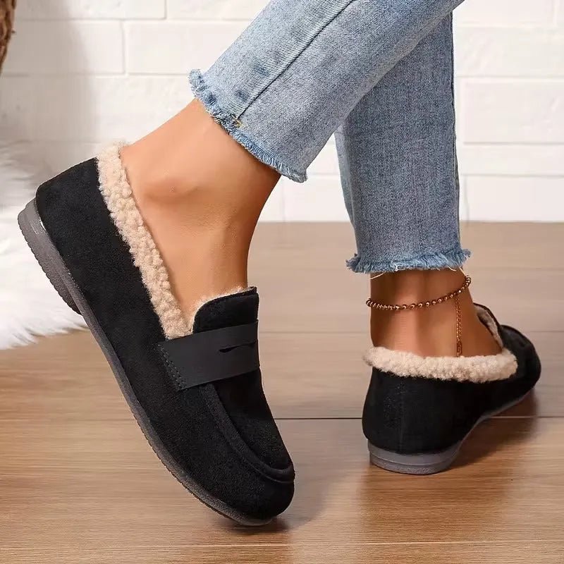 Cozy Women's Loafers with Faux Fur Lining for Winter - Image 4