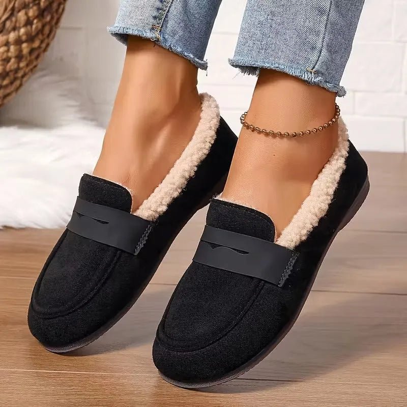 Cozy Women's Loafers with Faux Fur Lining for Winter - Image 5