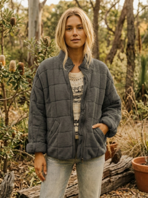 Ladies Diamond Quilt Jacket Lightweight Everyday Outerwear