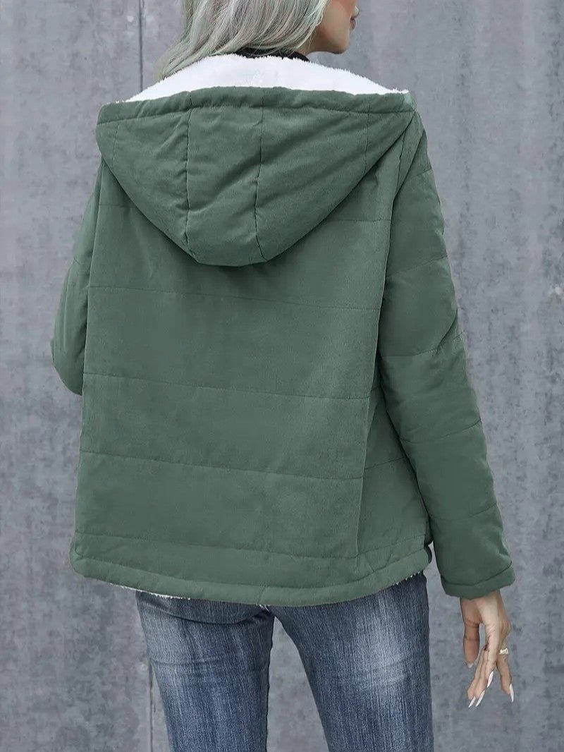 Ladies Insulated Winter Coat with Hood - Image 22