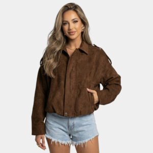 Ladies Suede Jacket Modern Style for All Seasons