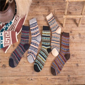 Cozy Wool Blend Socks 5-Pack for Winter Warmth