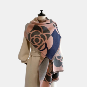 Printed Cashmere Shawl – Reversible Winter Neck Wrap