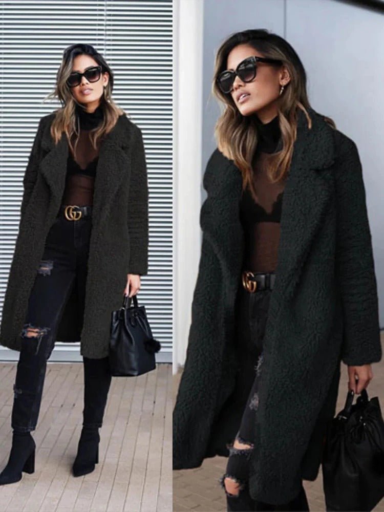 Soft Fluffy Women's Winter Coat – Cozy Long Teddy Jacket - Image 8