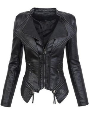 Chic Faux Leather Outerwear for Her - All Sizes