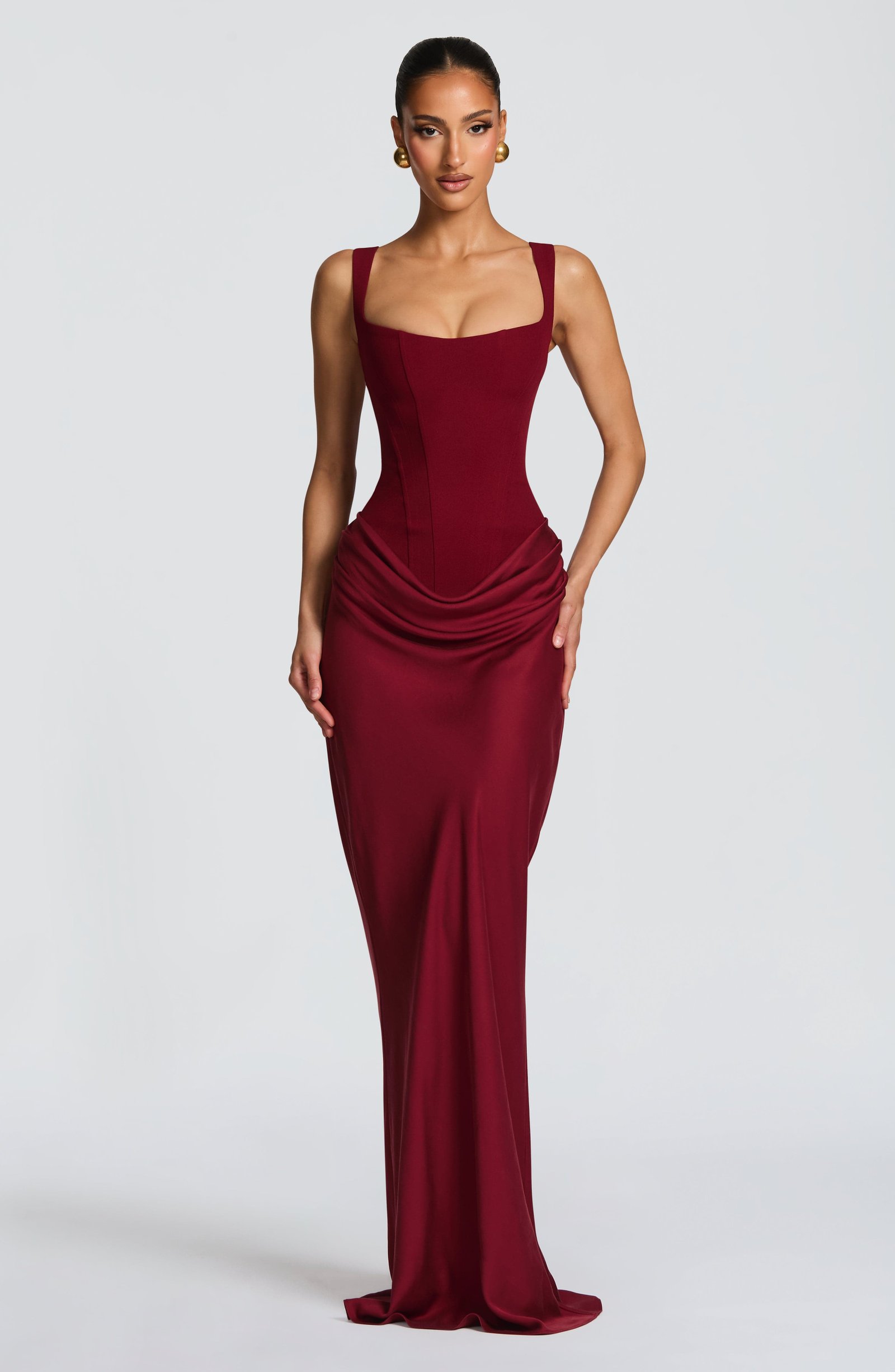Women's Dress with Lace-Up Back & Boned Bodice