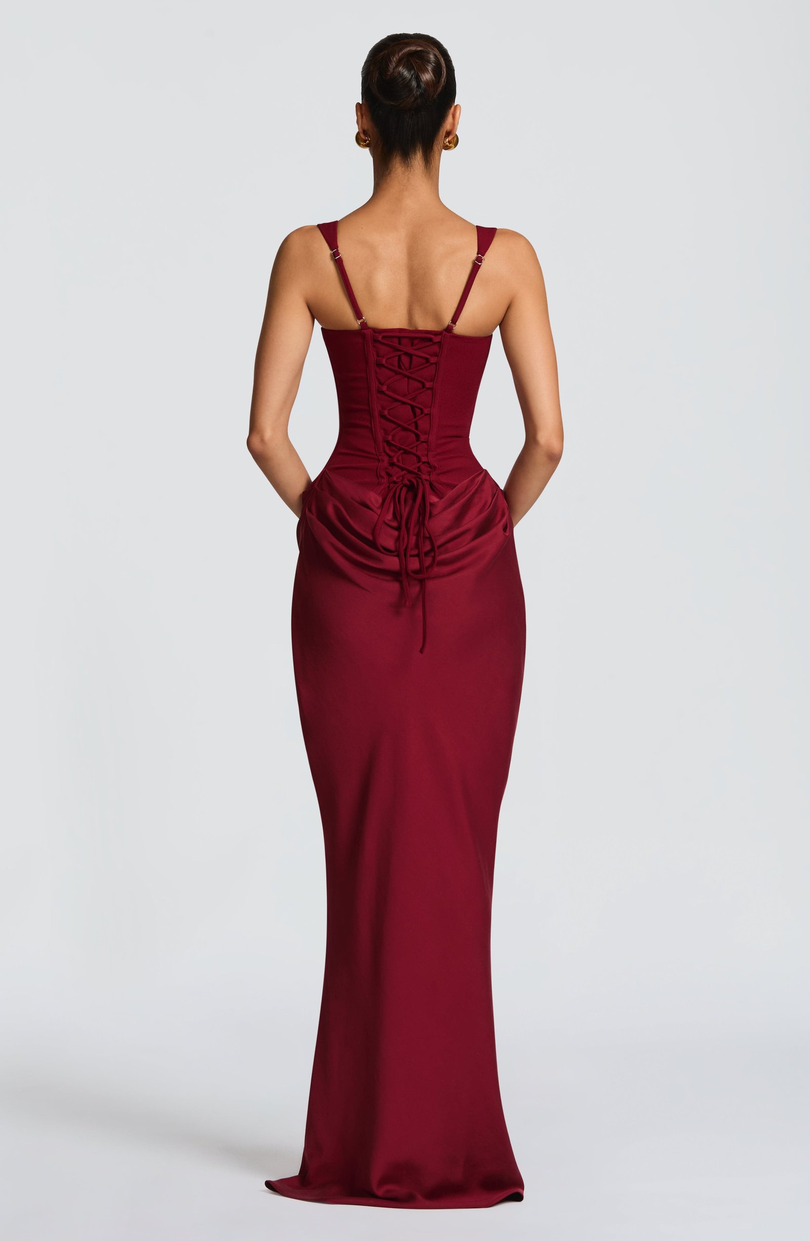 Women's Dress with Lace-Up Back & Boned Bodice - Image 3