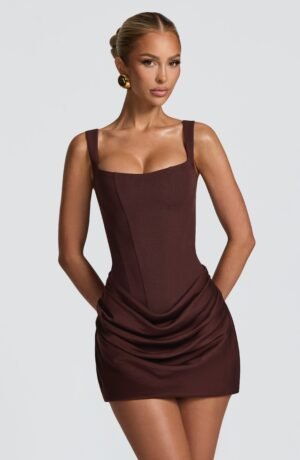 Women's Mini Dress, Boned Bodice, Lace-Up Back